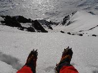 Etna, 3343 m. G.Barbagallo da solo sulla Serra Giannicola Grande in alta Valle del Bove.